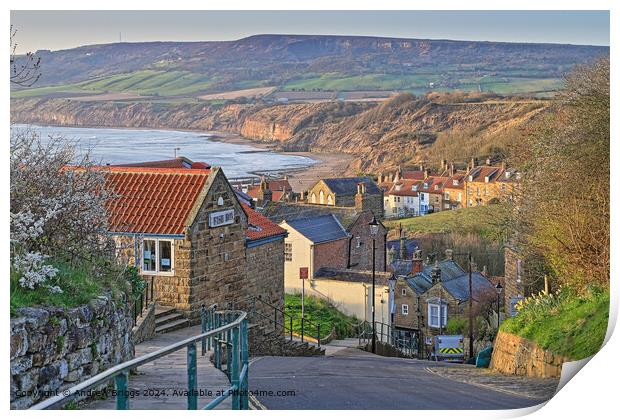 Robin Hood's Bay on the Yorkshire Coast. Print by Andrew Briggs