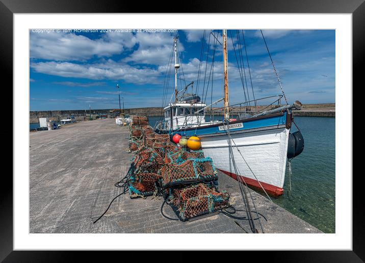 Hopeman is a seaside village and harbour in Moray, Scotland, Framed Mounted Print by Tom McPherson