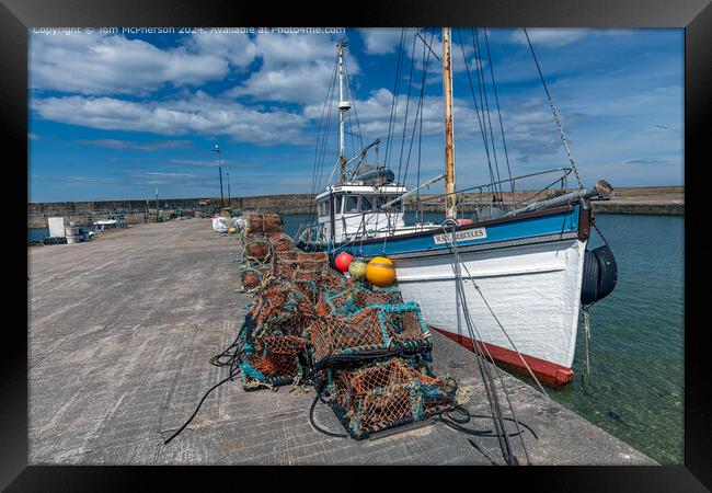 Hopeman is a seaside village and harbour in Moray, Scotland, Framed Print by Tom McPherson