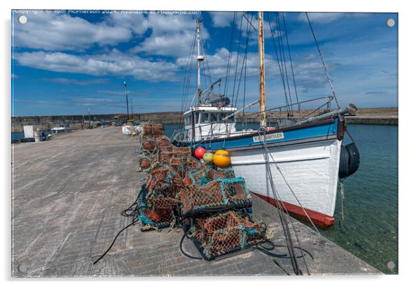 Hopeman is a seaside village and harbour in Moray, Scotland, Acrylic by Tom McPherson