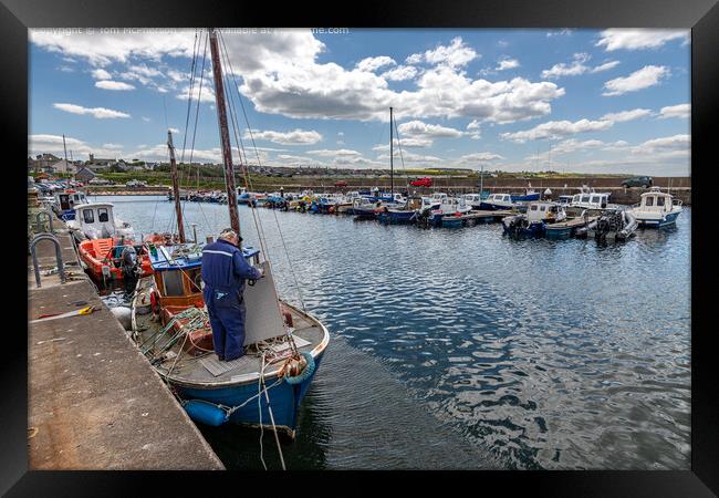 Hopeman is a seaside village and harbour in Moray, Scotland Framed Print by Tom McPherson