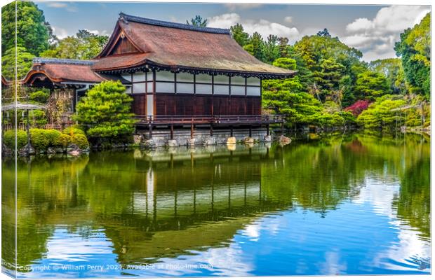 Guesthouse East Lake Garden Heian Shrine Kyoto Japan Canvas Print by William Perry