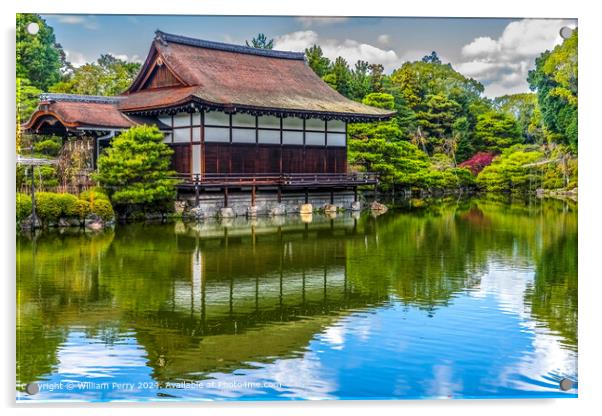 Guesthouse East Lake Garden Heian Shrine Kyoto Japan Acrylic by William Perry