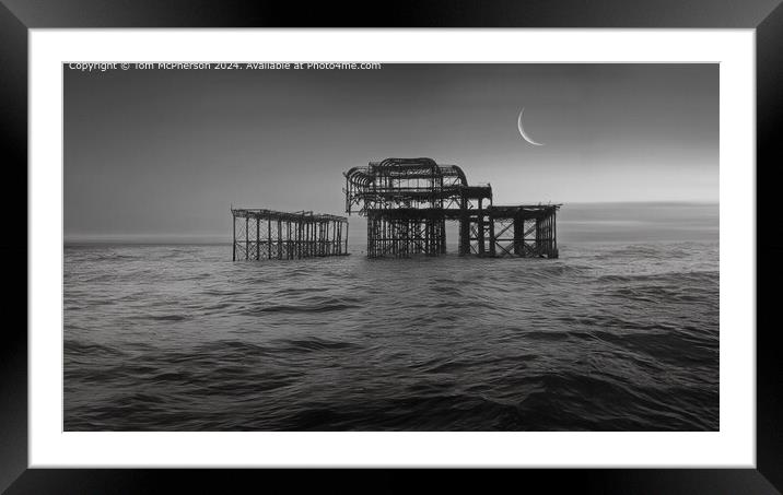 The West Pier, Brighton, England. Framed Mounted Print by Tom McPherson