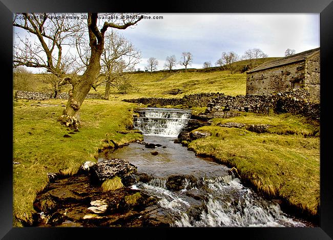 Cray Gill Beck Waterfall Framed Print by Trevor Kersley RIP
