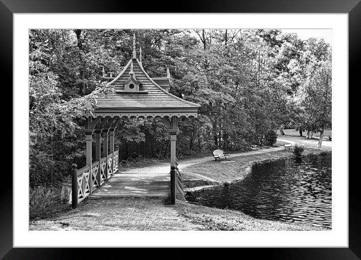 Pagoda bridge at Jackson park pond restored to the original design Framed Mounted Print by Ken Oliver