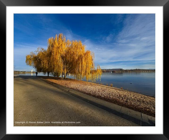 Lake Burley Griffin 1, Canberra, Australia Framed Mounted Print by Steven Ralser