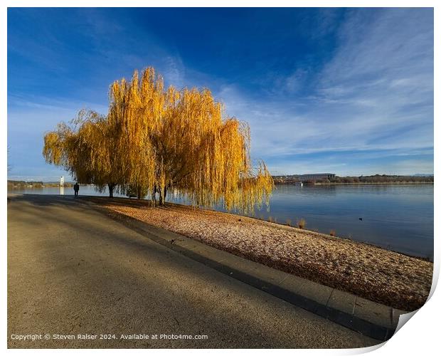 Lake Burley Griffin 1, Canberra, Australia Print by Steven Ralser