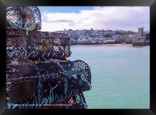St Ives Cornwall  Framed Print by Beryl Curran