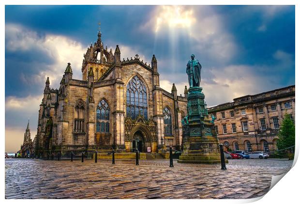 St Giles Cathedral Edinburgh Print by Alison Chambers