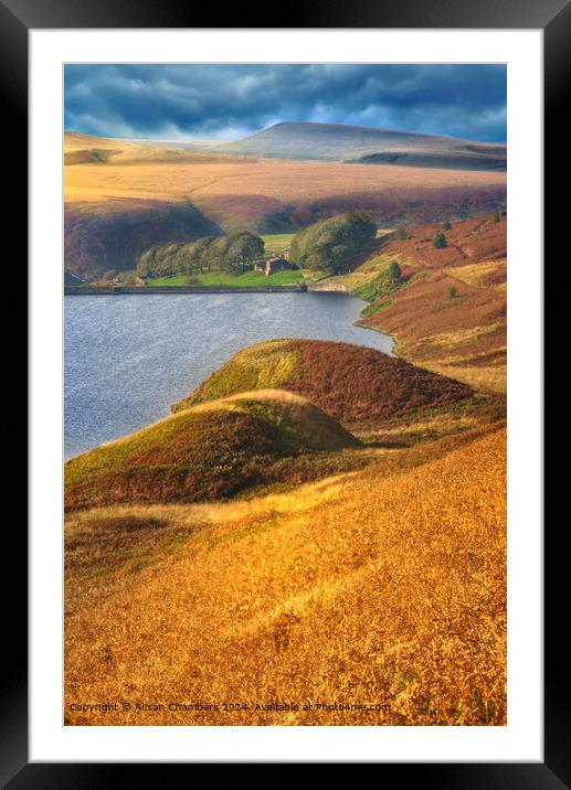 Wessenden Reservoir  Framed Mounted Print by Alison Chambers