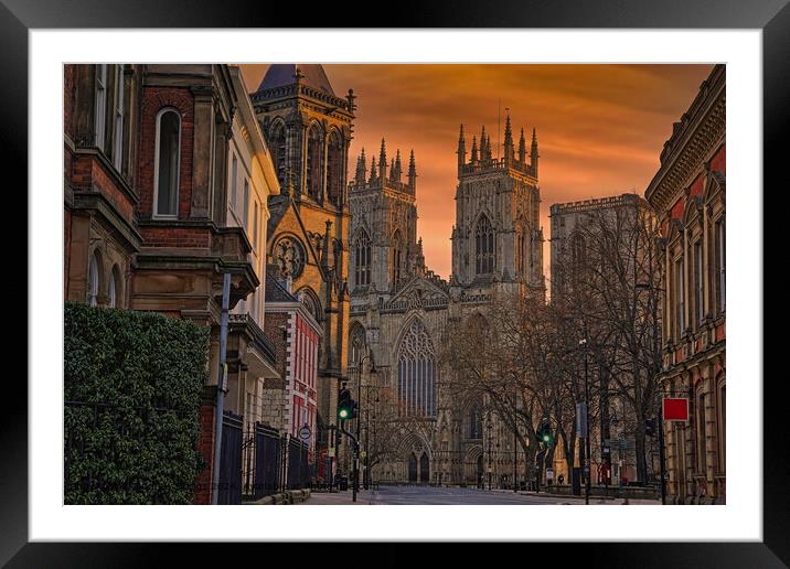 York Minster at sunrise Framed Mounted Print by Andrew Briggs