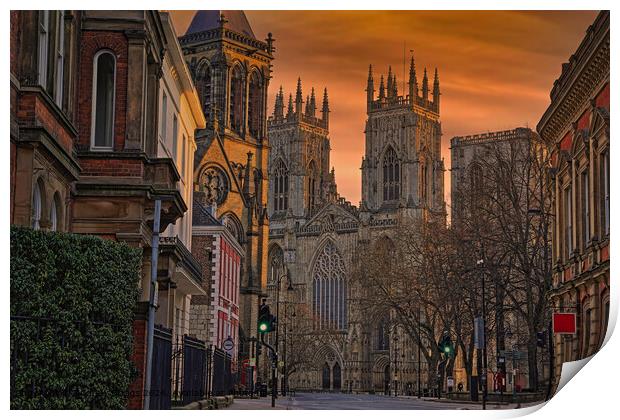 York Minster at sunrise Print by Andrew Briggs