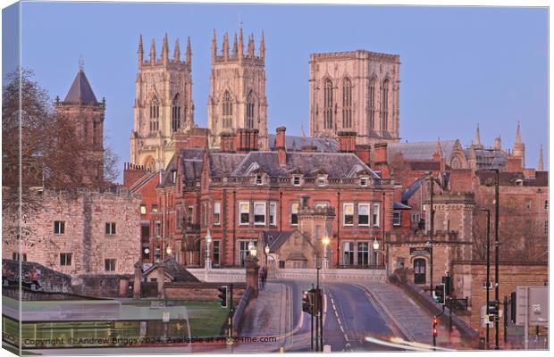 The ancient city of York. Canvas Print by Andrew Briggs