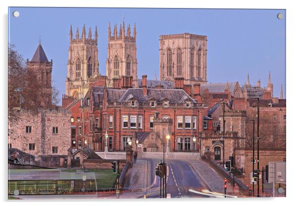 The ancient city of York. Acrylic by Andrew Briggs