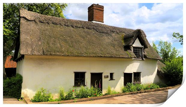 Bridge cottage  Flatford Mill Print by Stephen Hamer