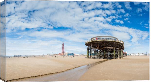 Central Pier panorama Canvas Print by Jason Wells