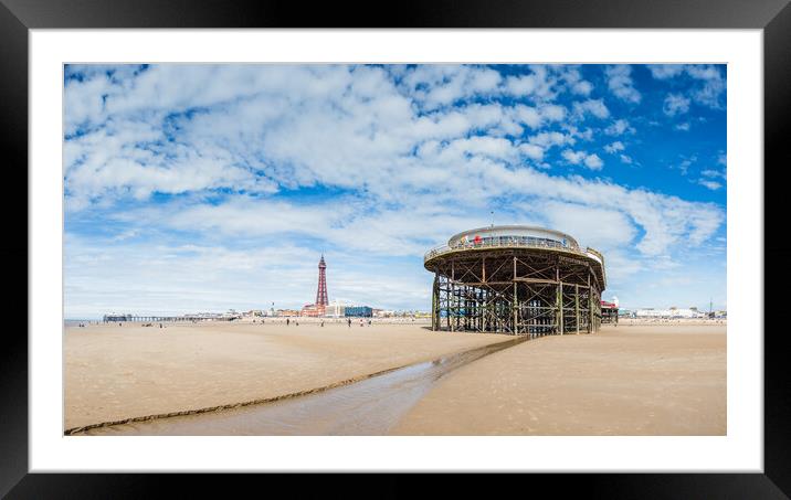 Central Pier panorama Framed Mounted Print by Jason Wells