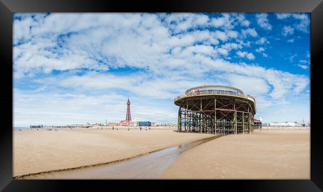 Central Pier panorama Framed Print by Jason Wells