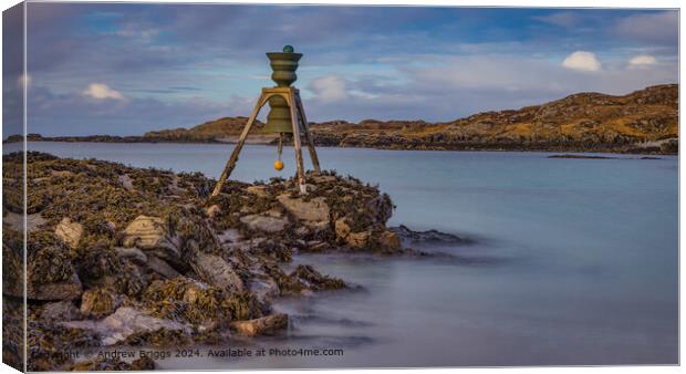 Tidal bell on Boast Beach, Great Bernera, Scotland. Canvas Print by Andrew Briggs