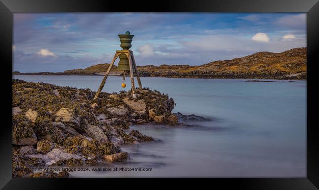 Tidal bell on Boast Beach, Great Bernera, Scotland. Framed Print by Andrew Briggs