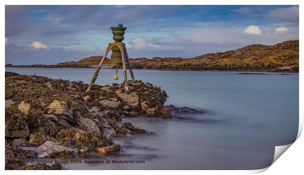 Tidal bell on Boast Beach, Great Bernera, Scotland. Print by Andrew Briggs