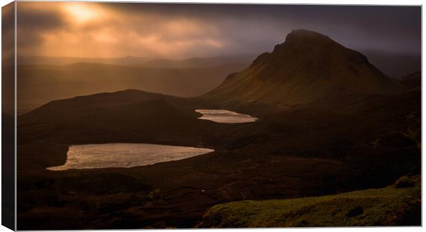 Trotternish Ridge sunrise, Isle of Skye, Scotland. Canvas Print by Andrew Briggs
