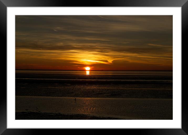 The first minute after sunrise at Shoeburyness, Essex. Framed Mounted Print by Peter Bolton