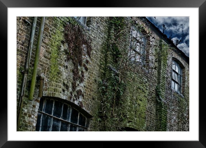 Detail of a condemned building during demolition a Framed Mounted Print by Peter Bolton