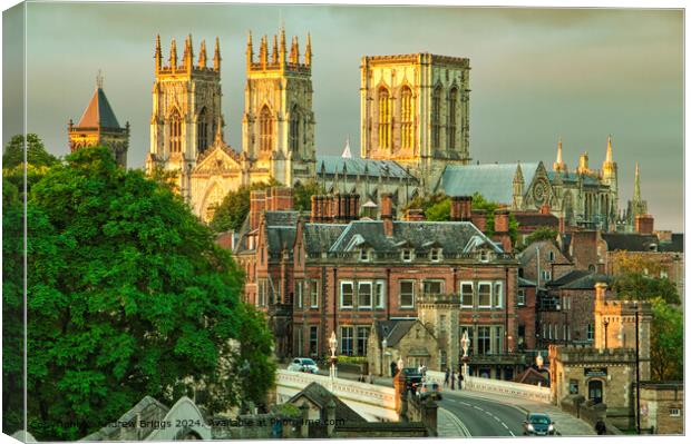 The ancient city of York and York Minster. Canvas Print by Andrew Briggs