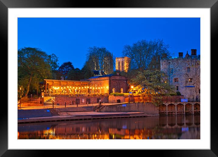 York Minster and the River Ouse Framed Mounted Print by Andrew Briggs