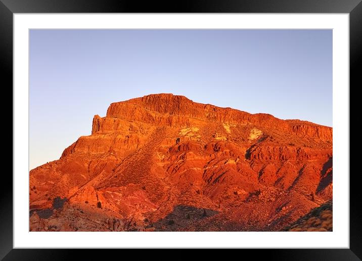 The majestic Roques de Garcia rocks on Tenerife on a beautiful sunny day. Framed Mounted Print by Michael Piepgras