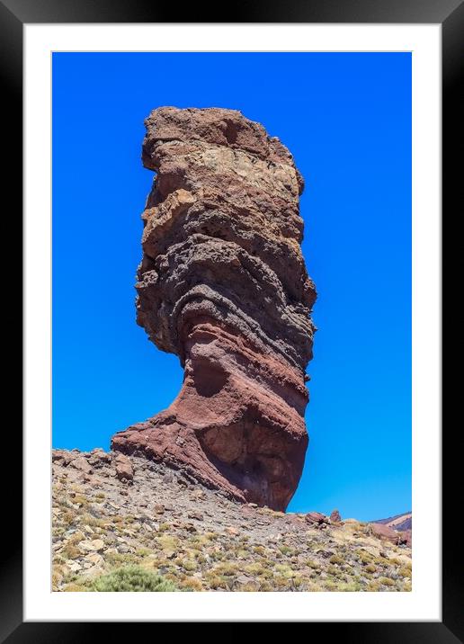 The majestic Roques de Garcia rocks on Tenerife on a beautiful sunny day. Framed Mounted Print by Michael Piepgras