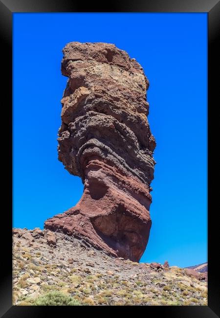 The majestic Roques de Garcia rocks on Tenerife on a beautiful sunny day. Framed Print by Michael Piepgras
