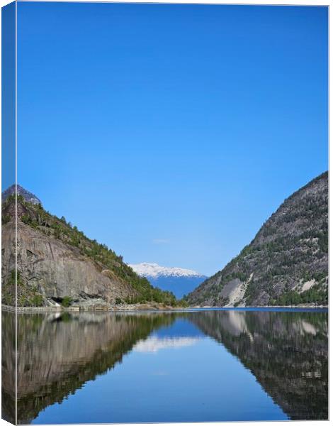 Norway fjord view Canvas Print by Agnese Mārina