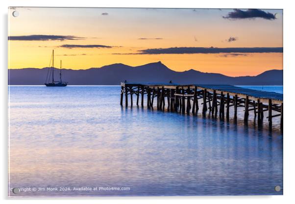 Alcudia Bay Sunrise Acrylic by Jim Monk