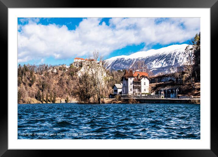 Lake Bled is a lake in the Julian Alps of the Upper Carniolan region of northwestern Slovenia, Lake Framed Mounted Print by Holly Burgess