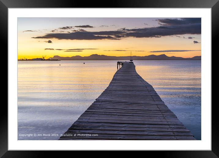 Bay of Alcudia Sunrise Framed Mounted Print by Jim Monk