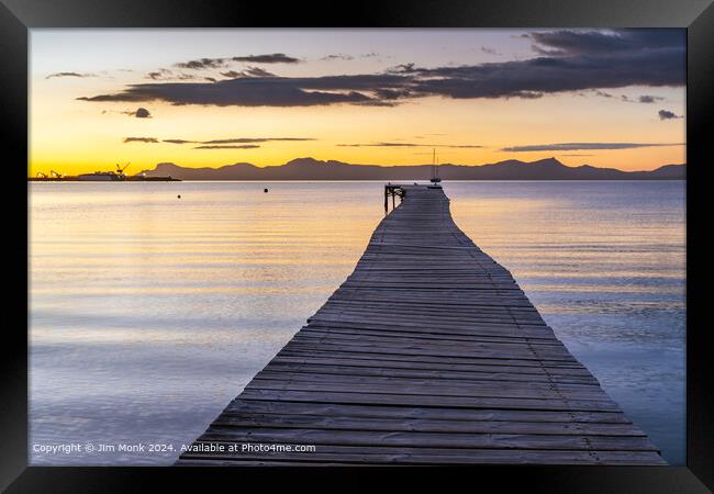 Bay of Alcudia Sunrise Framed Print by Jim Monk