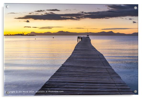 Bay of Alcudia Sunrise Acrylic by Jim Monk