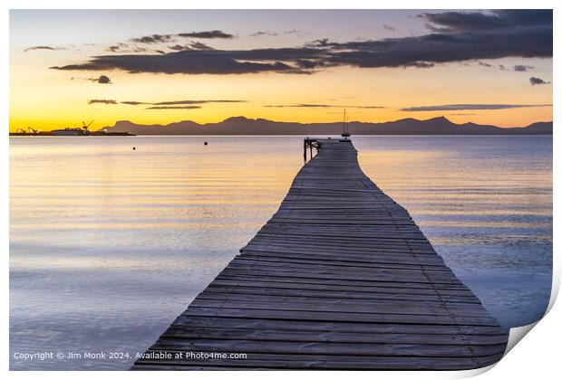 Bay of Alcudia Sunrise Print by Jim Monk
