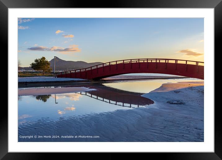 Bridge at Alcudia beach, Majorca Framed Mounted Print by Jim Monk