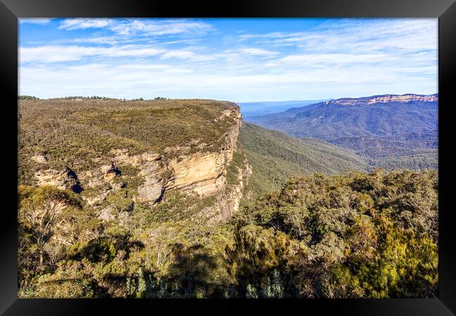 View of the Blue Mountains Framed Print by Kevin Hellon