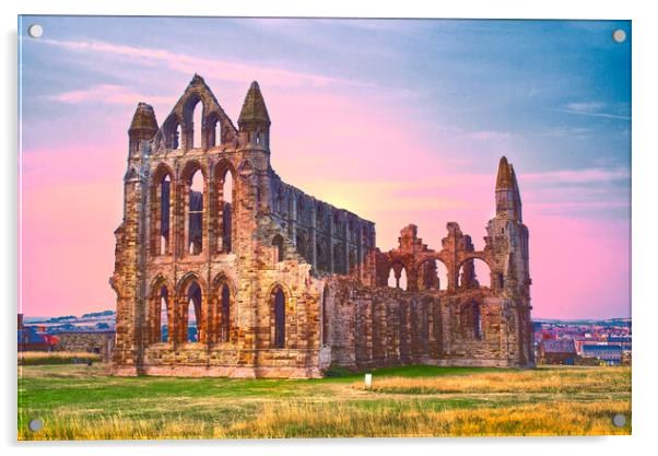 Whitby Abbey Acrylic by Alison Chambers