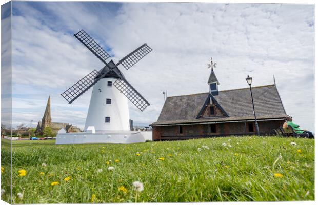 Lytham Windmill and Lifeboat museum Canvas Print by Jason Wells