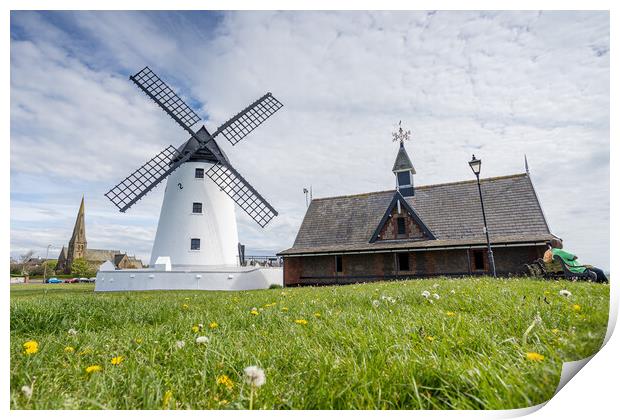Lytham Windmill and Lifeboat museum Print by Jason Wells