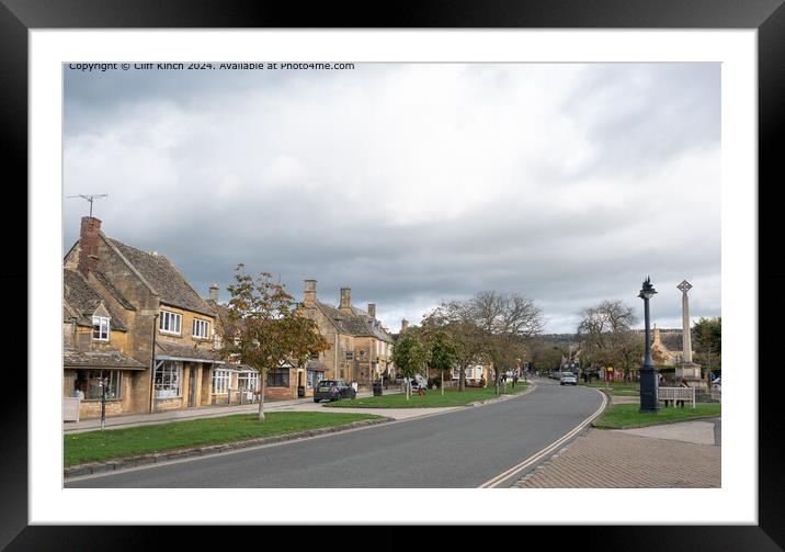 Cotswold village of Broadway Framed Mounted Print by Cliff Kinch
