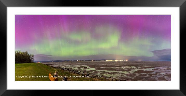 Aurora Borealis from Tain Scotland Framed Mounted Print by Brian Fullerton