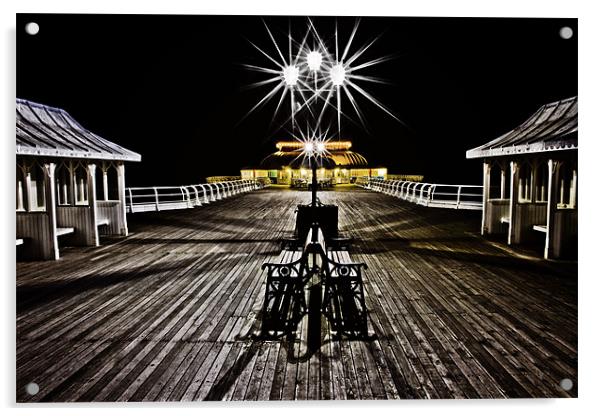 Cromer Pier at Night 2 Acrylic by Paul Macro