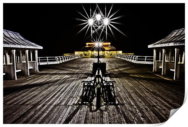 Cromer Pier at Night 2 Print by Paul Macro